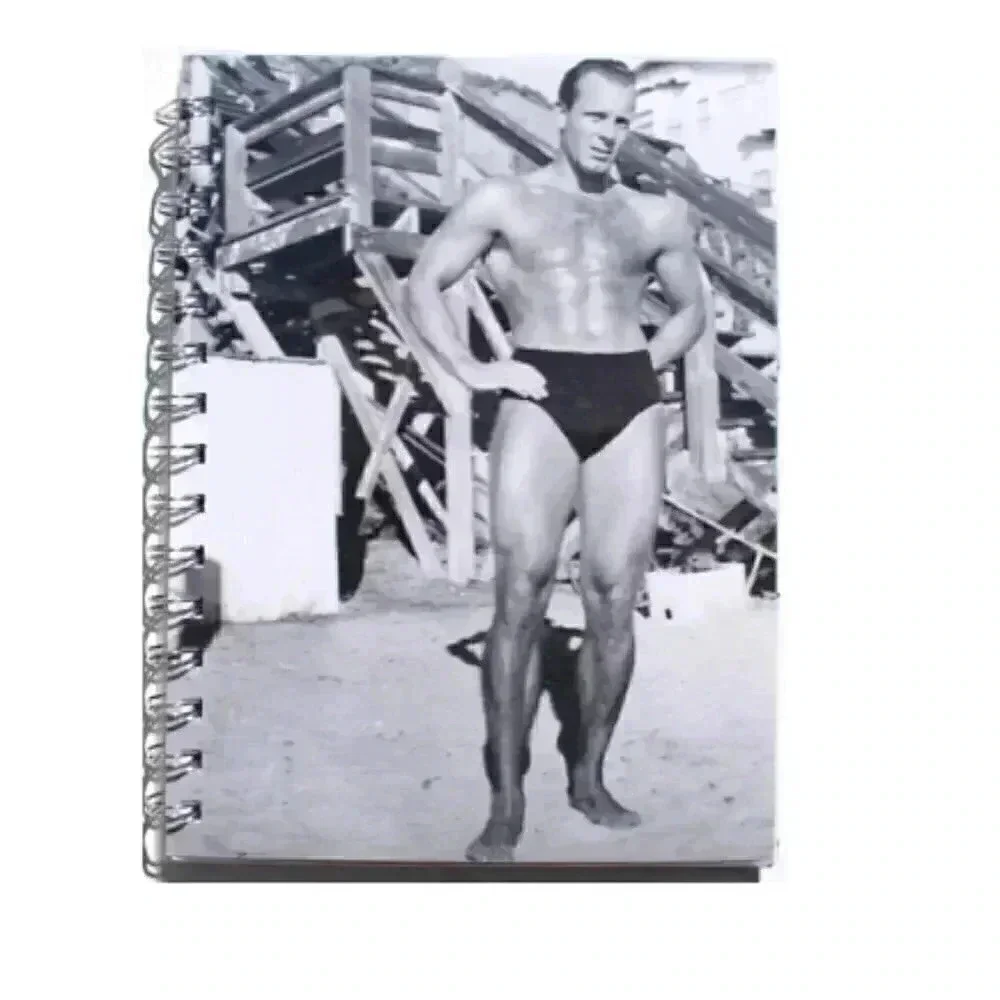 Body Building Beefcake 1950s Notes Journal College Ruled Spiral Notebook 6